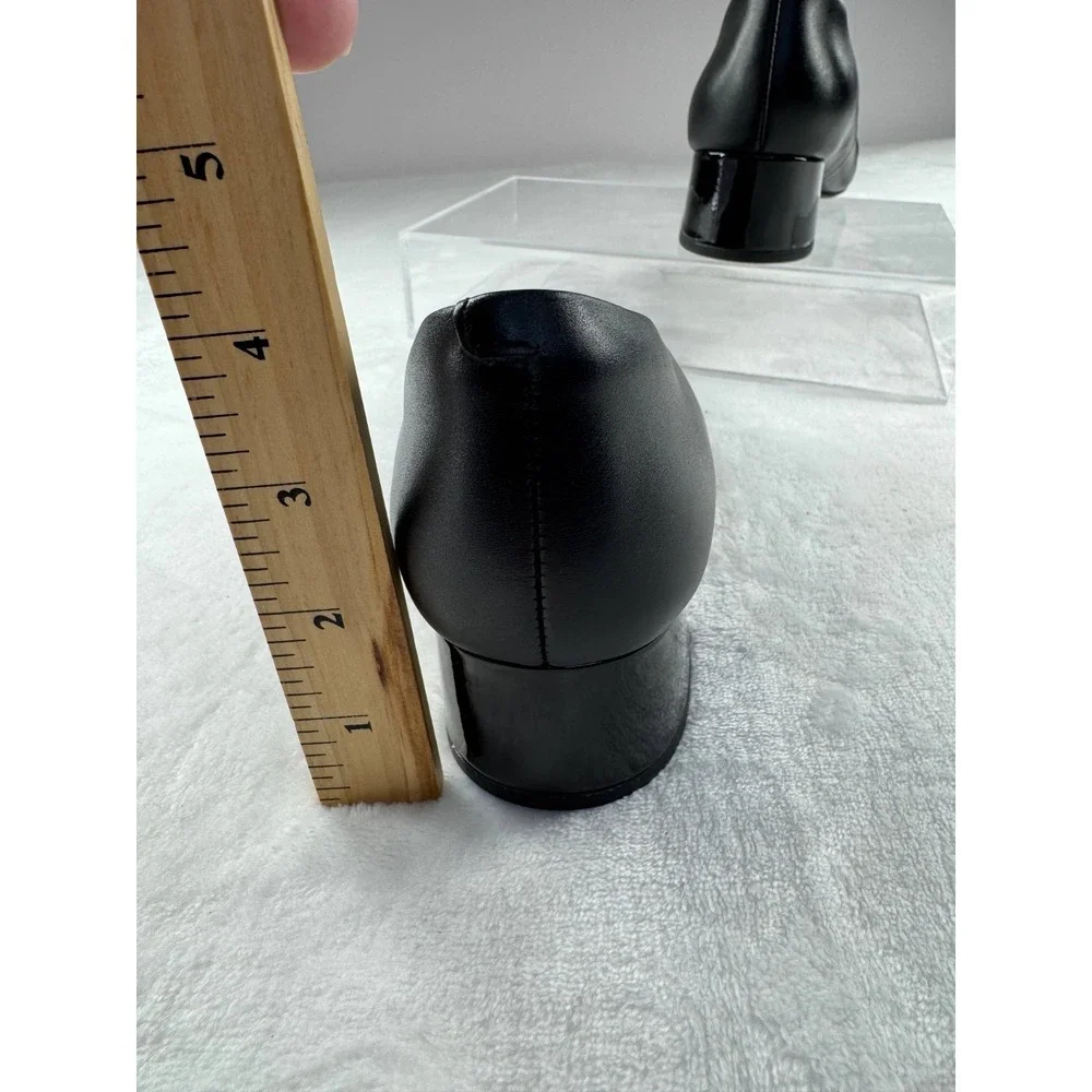 Clarks Marilyn Sara Pump Women's 6 M Black Leather Patent Cap Toe Slip-On Party - Picture 5 of 8